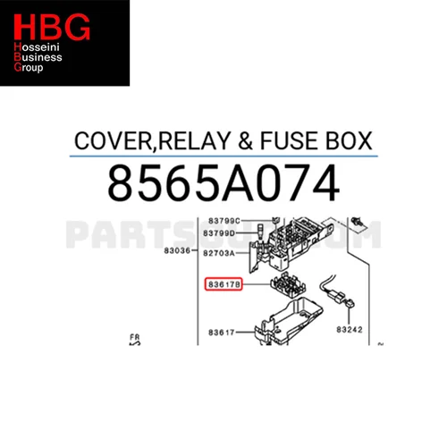 کاور بالایی جعبه فیوز ( Genuine parts ) پاجرو