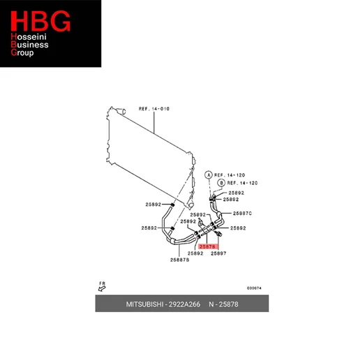 شیلنگ خنک کننده روغن گیربکس ( Genuine parts ) لنسر 1600