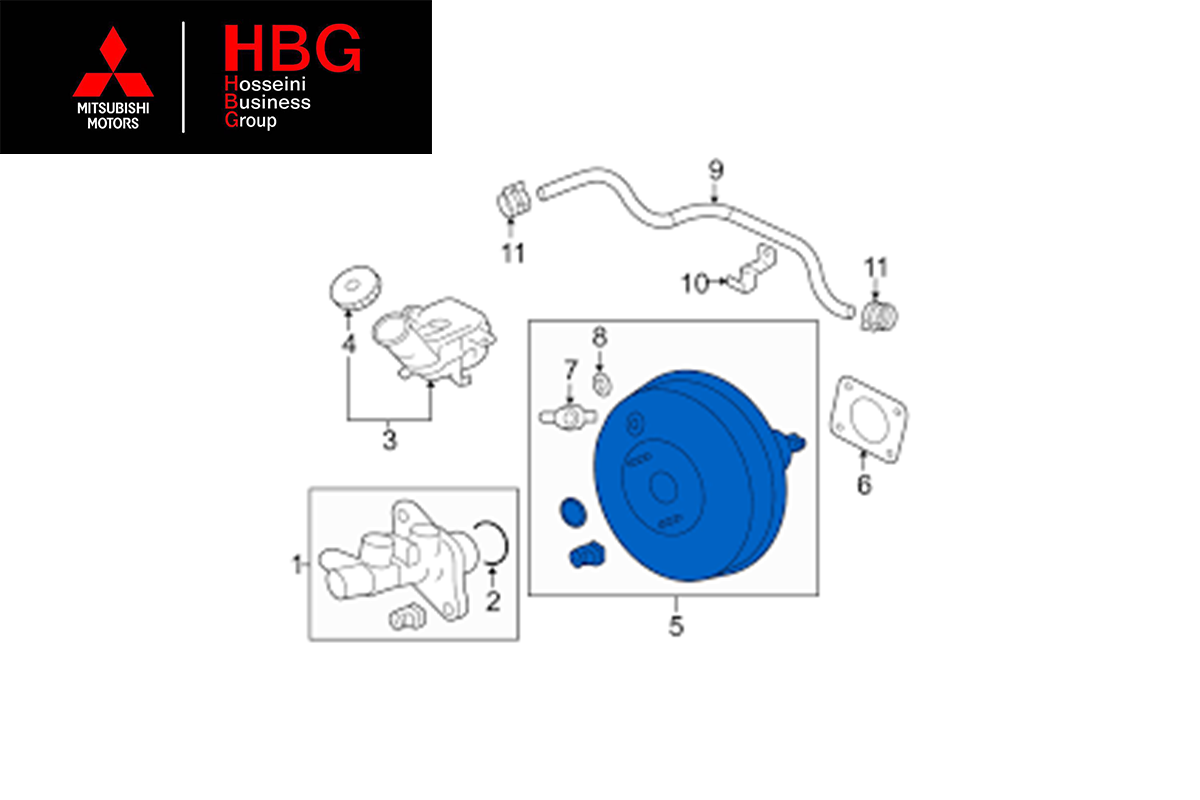 بوستر ترمز اصلی میتسوبیشی ( Genuine parts ) - ای اس ایکس