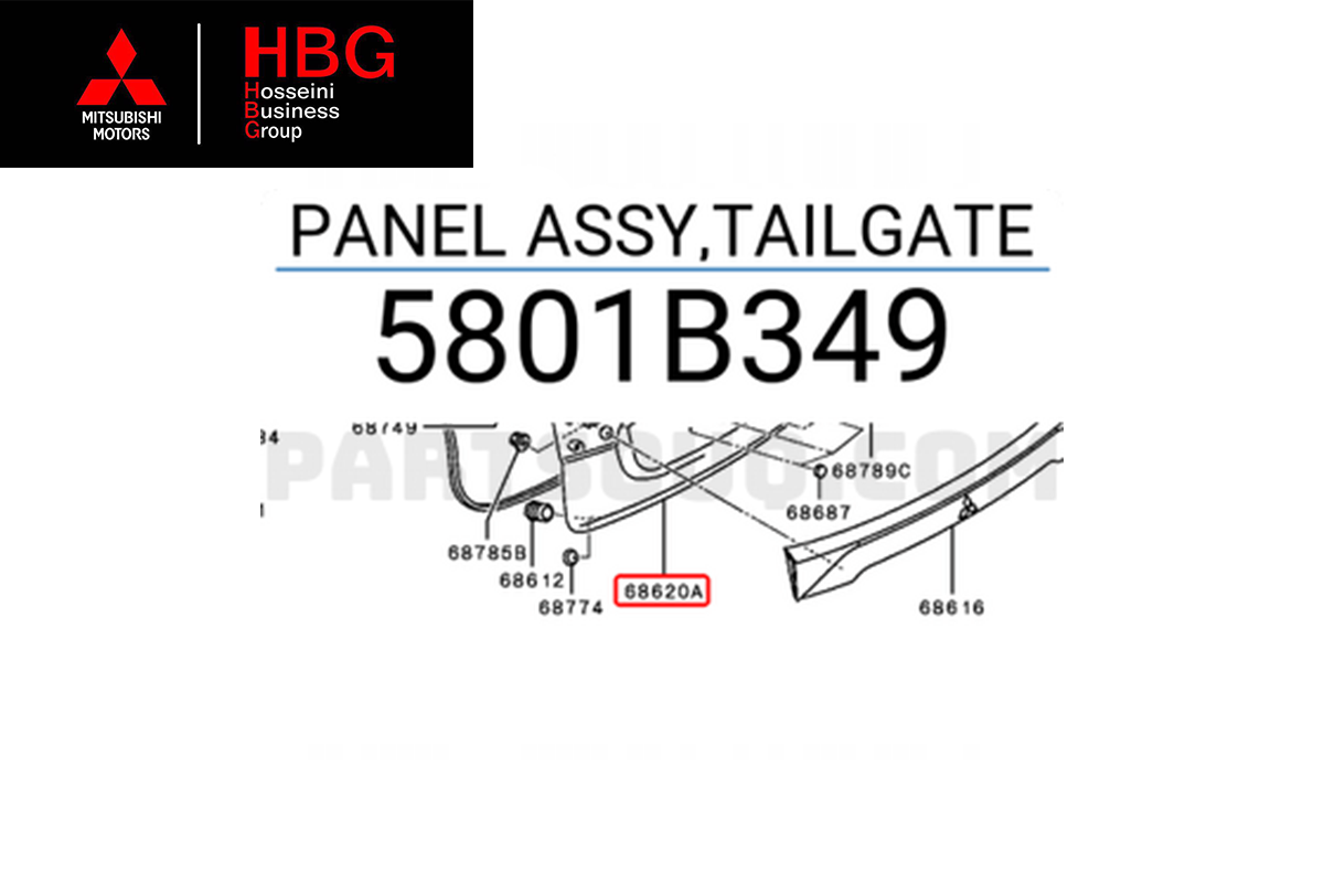 درب عقب اصلی میتسوبیشی ( Genuine parts ) - اوتلندر